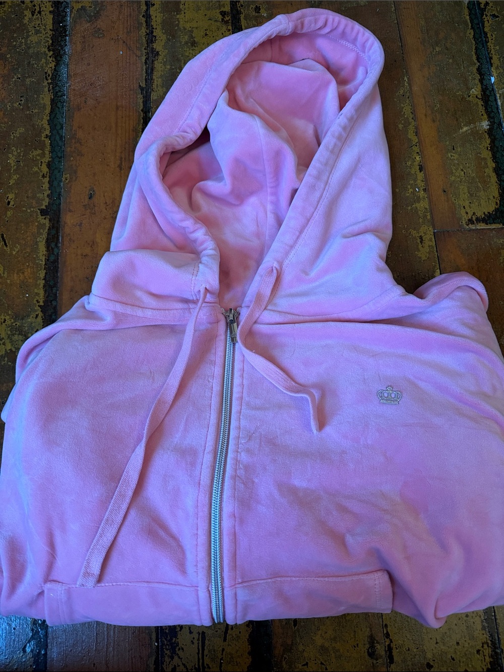 Juicy Couture Light Pink Zip-Up Hoodie XL